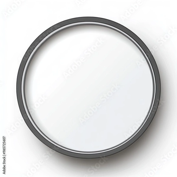 Fototapeta A simple circular frame with a gray border