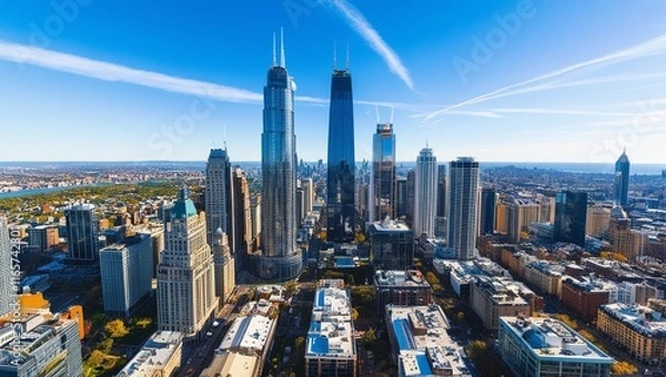 Fototapeta city generative Al