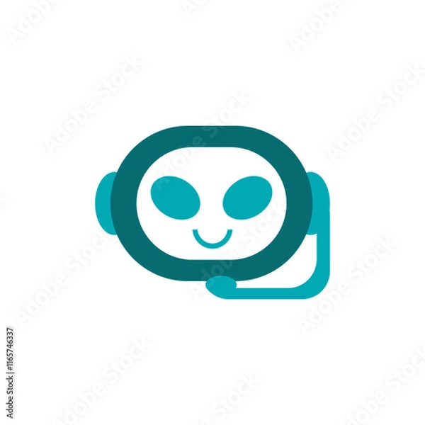 Obraz chat bot design, simple chat bot design, chat bot icon, vector illustration