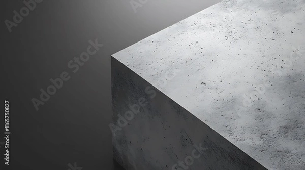 Fototapeta A Corner Of A Rough Textured Concrete Cube