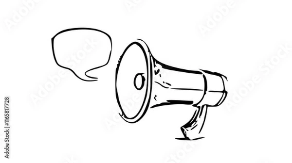 Obraz megaphone isolated on white background