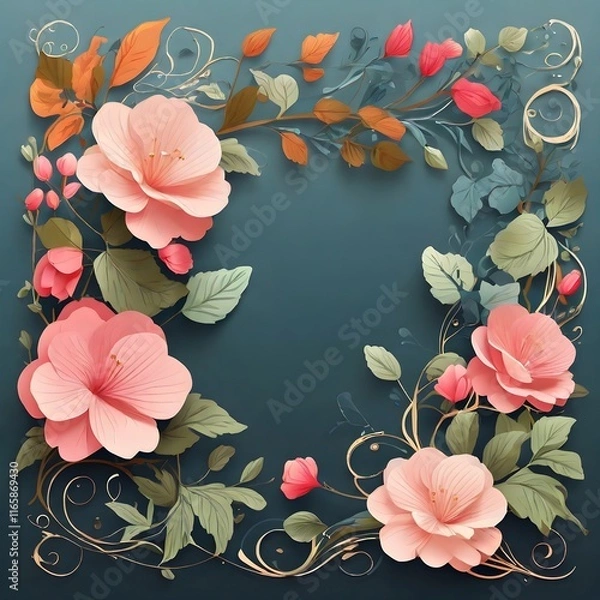 Obraz 3D Flower Wine Background