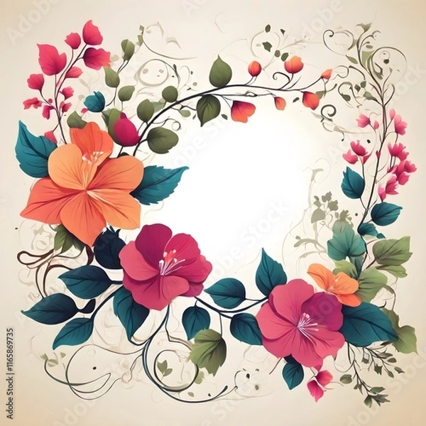 Obraz 3D Flower Wine Background