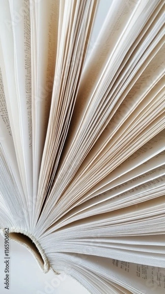 Fototapeta A Detailed Close-up View of Open Book Pages - A Timeless Graphic Design