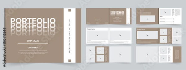 Obraz Architectural portfolio brochure design landscape layout 