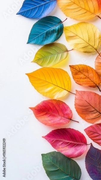 Obraz Autumn Leaves in a Spectrum of Colors: A Vibrant Display of Nature's Beauty