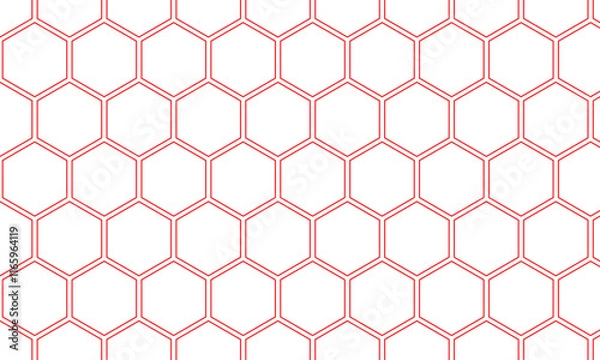 Obraz abstract red outline polygon pattern suitable for background.