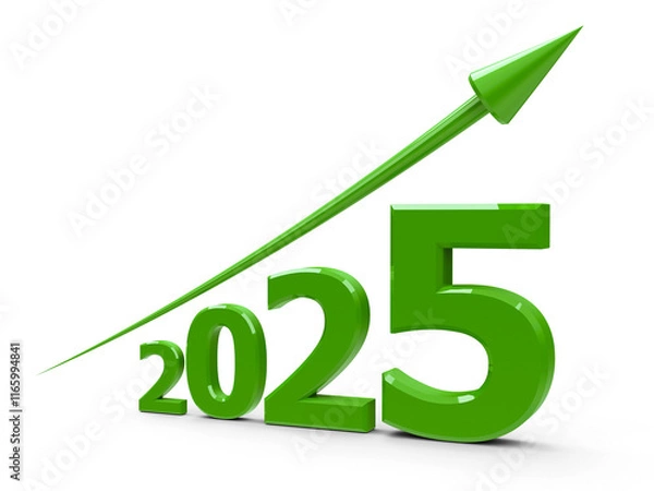 Obraz Green arrow up with 2025