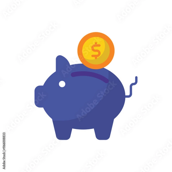 Fototapeta Saving vector icon