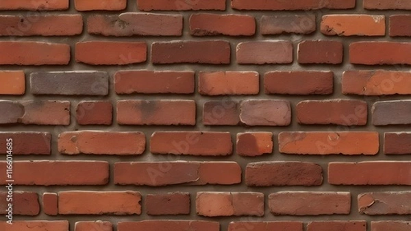 Fototapeta "Brick pattern with rustic tones of red and brown."

