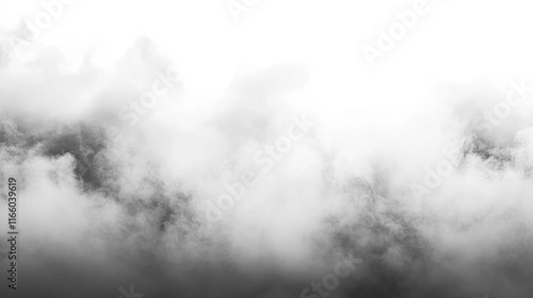 Fototapeta Abstract template horizontal banner with transparent smoke