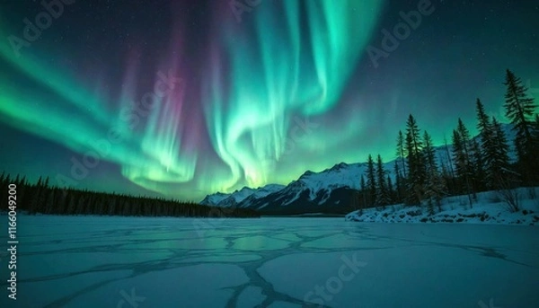 Obraz Nail Art Northern Lights Night