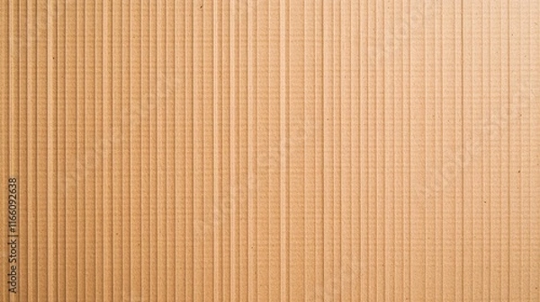 Obraz Corrugated cardboard texture, close-up, horizontal ridges, warm beige color, seamless pattern, industrial material, packaging background, recycled paper, geometric lines, minimalist design, neutral to