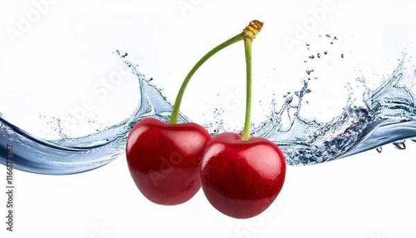 Obraz cherries in water