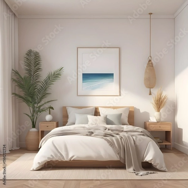 Obraz bedroom with bed