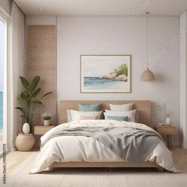 Fototapeta interior of a bedroom