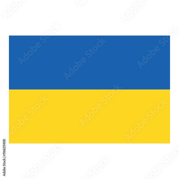 Fototapeta Illustration of the flag of Ukraine, and various icons. Ideal for catalogs of institutional materials and geography