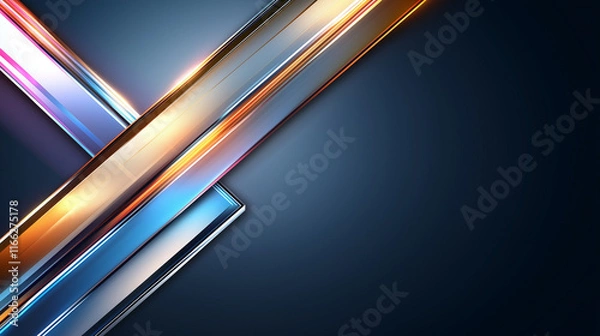 Obraz Vibrant Abstract Design With Illuminated Stripes Creating a Dynamic Visual Effect