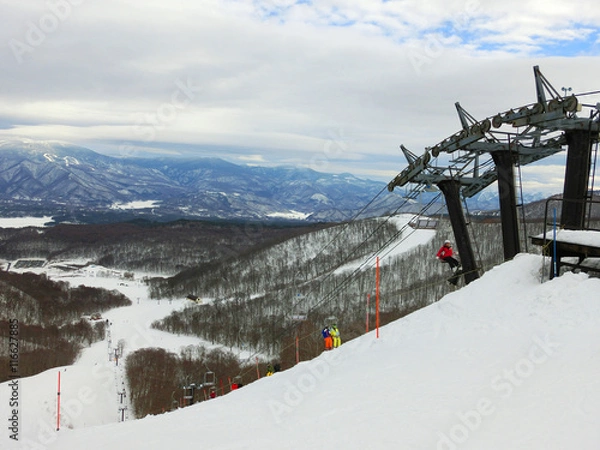 Fototapeta snowboard lift