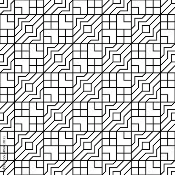 Obraz Abstract geometric black and white hipster fashion pillow square pattern