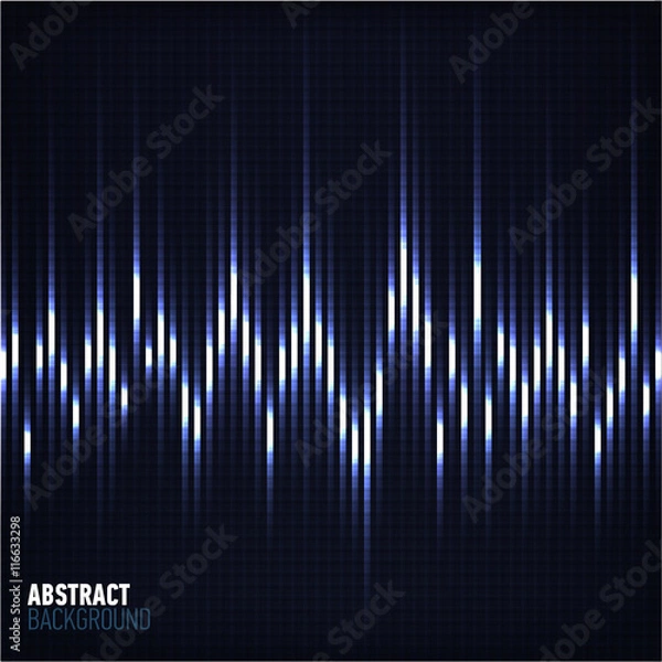 Fototapeta Digital equalizer. Vector illustration.