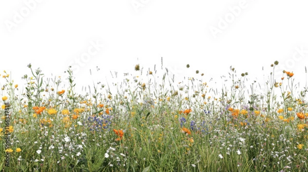 Obraz Spring flower meadow transparent background