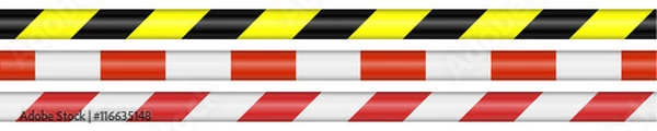 Fototapeta Absperrbänder drei verschiedene
