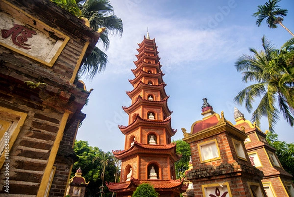 Obraz Pagoda of Tran Quoc Temple w Hanoi, Wietnam