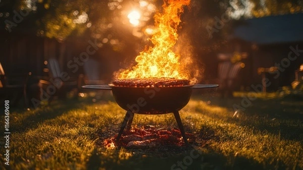 Obraz Sunset BBQ Grill
