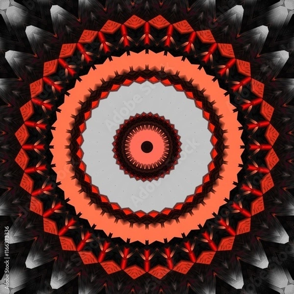 Fototapeta red and black background with circles