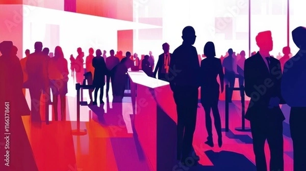 Obraz Virtual Tech Expo with Harmonious Design Elements