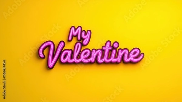 Fototapeta "My Valentine"  valentine greetings, happy valentine day text graphic for shopping ad promos, banners, messages cards, social media posts, romantic, love, wallpaper background
