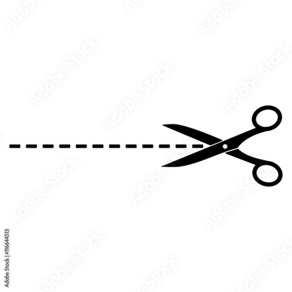 Fototapeta The scissors icon