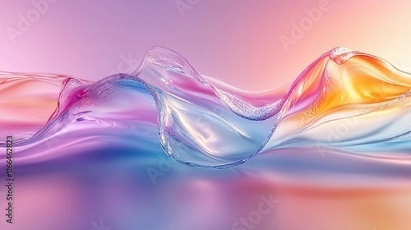 Obraz Abstract colorful flowing liquid wave.