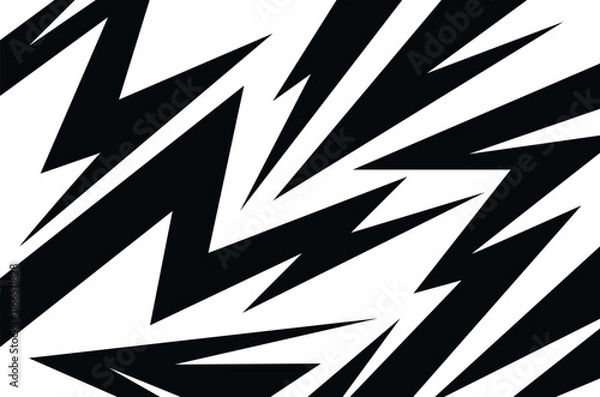 Fototapeta Abstract background with spikes and zigzag line pattern