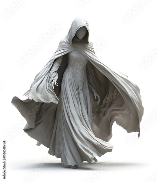 Obraz a female ghost with cloak 