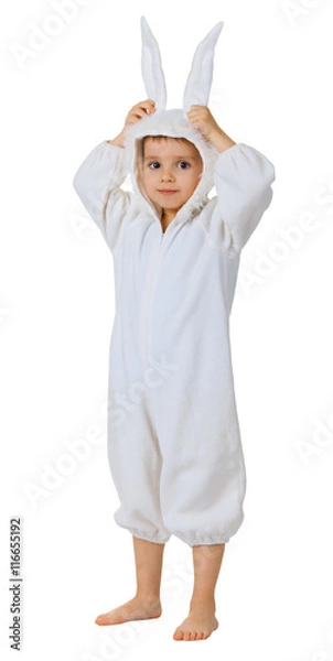 Obraz Boy dressed as a rabbit standing