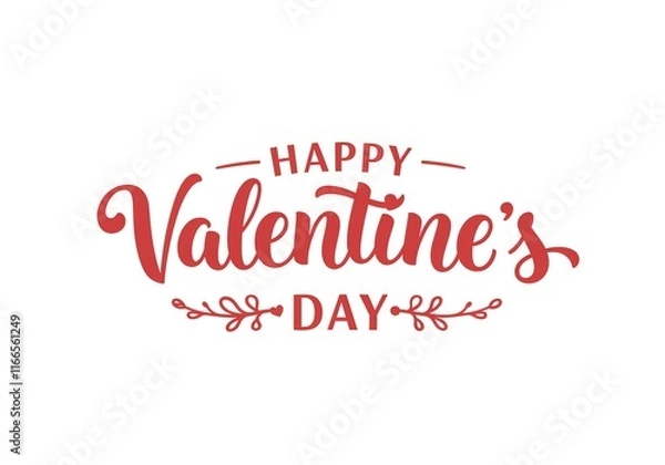 Obraz Happy Valentines Day typography poster with handwritten calligraphy text, mono space