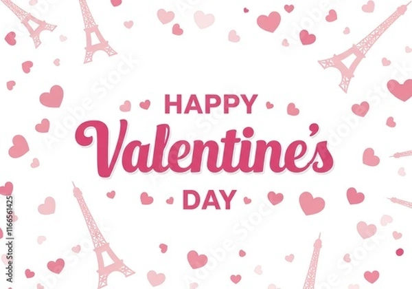 Obraz Happy Valentines Day typography poster with handwritten calligraphy text, mono space