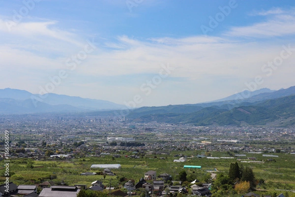 Fototapeta 笛吹市の街並み（山梨県笛吹市）