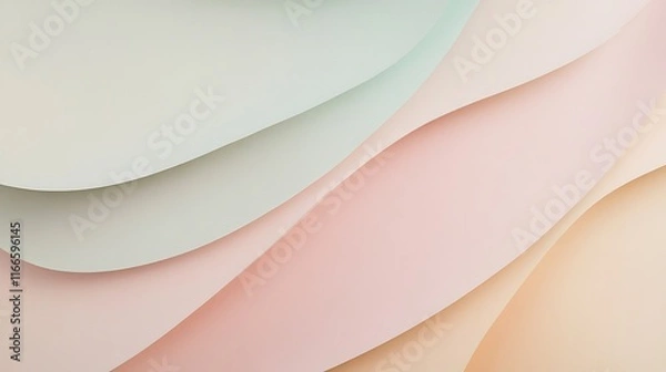 Fototapeta Abstract Pastel Paper Wave Design Background