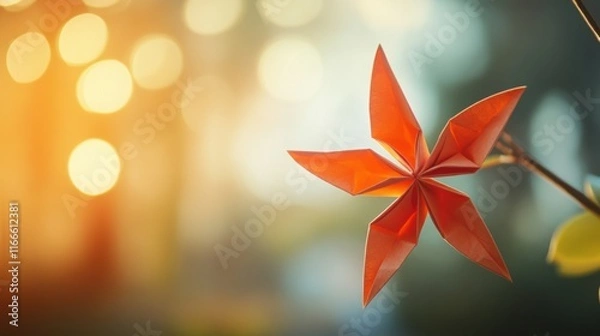 Fototapeta Origami is a calming activity that requires concentration.
