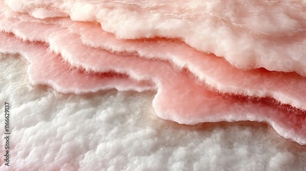 Obraz Layered Pink and White Salt Formations
