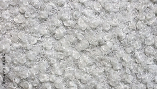 Fototapeta Close up view of white astrakhan karakul. Lamb fur texture. Background for designers.