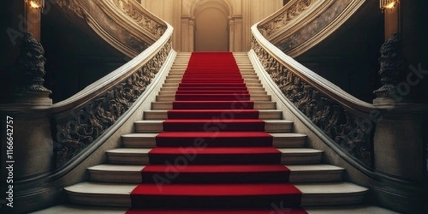 Fototapeta Red Carpet Staircase