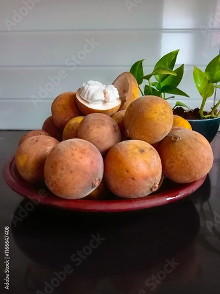 Obraz Fresh cotton Fruit with Juicy Pulp Display