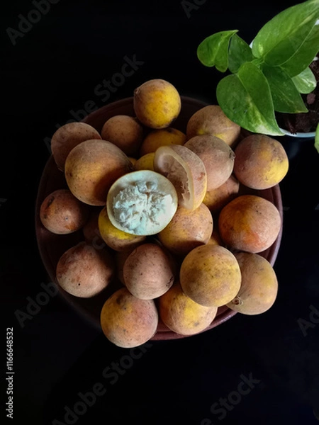 Obraz Fresh cotton Fruit with Juicy Pulp Display