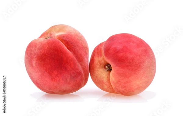 Obraz Peach with isolated on white