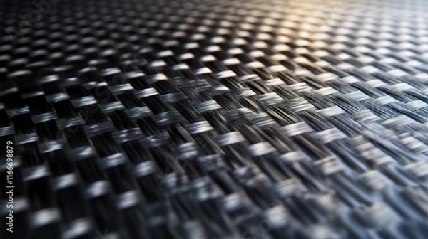 Fototapeta Textured Carbon Fiber Surface for Modern Technology Applications
