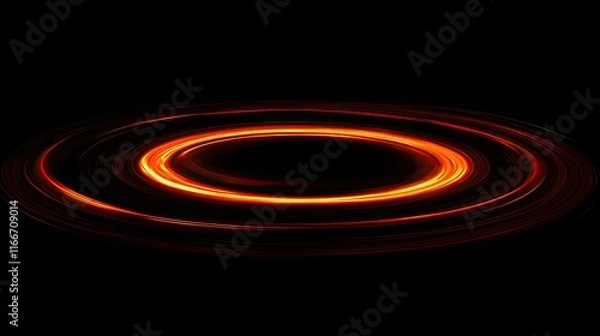Fototapeta Radiant concentric rings with nodes glowing brighter towards the center, symbolizing focus.